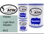 Preview: Nissan, Light Blue Metallic, BV3: 500ml Lackdose + 500ml Klarlack + 250ml Härter - Set, von ATW Autoteile West.